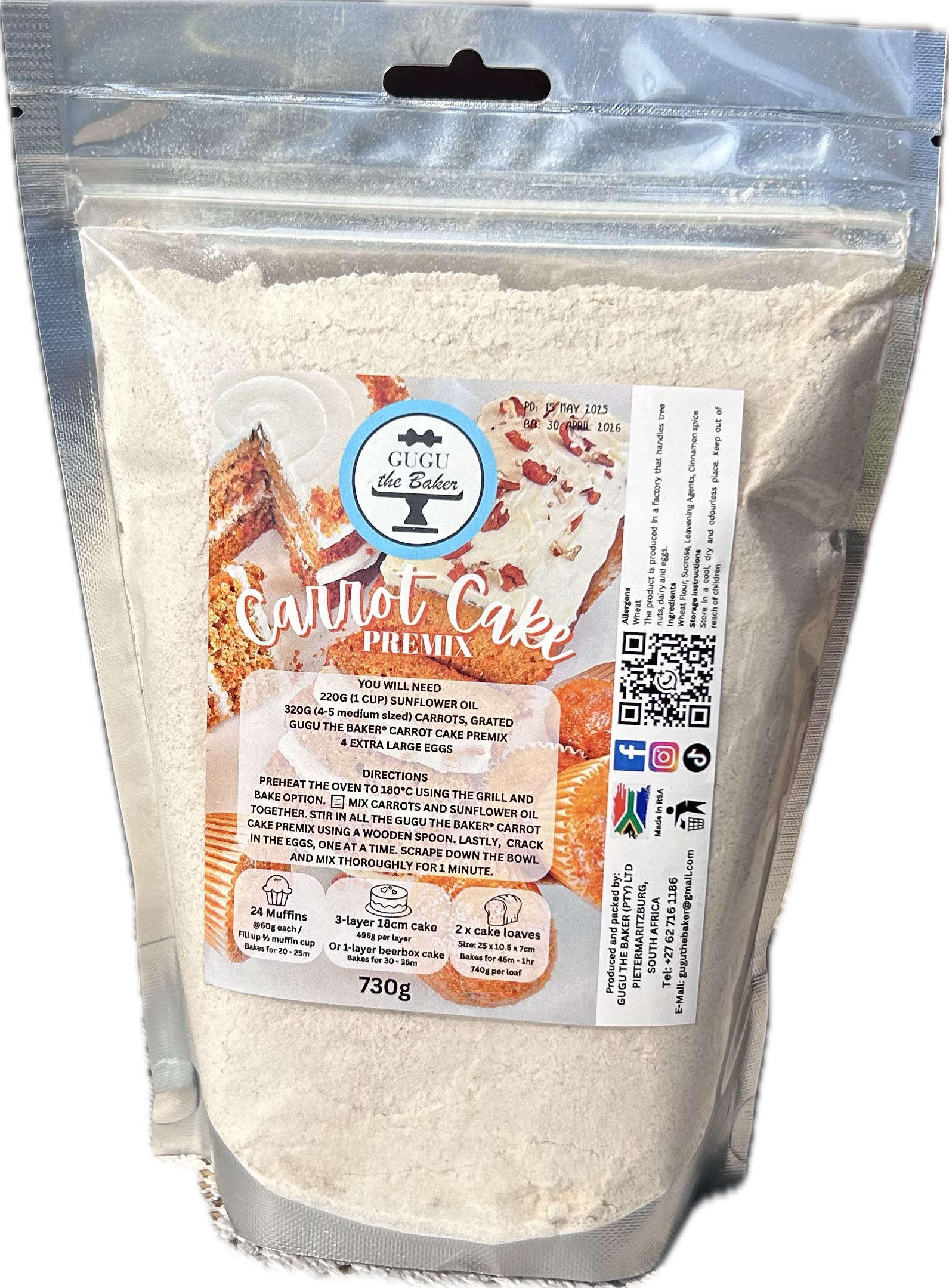 730g Carrot Cake Premix