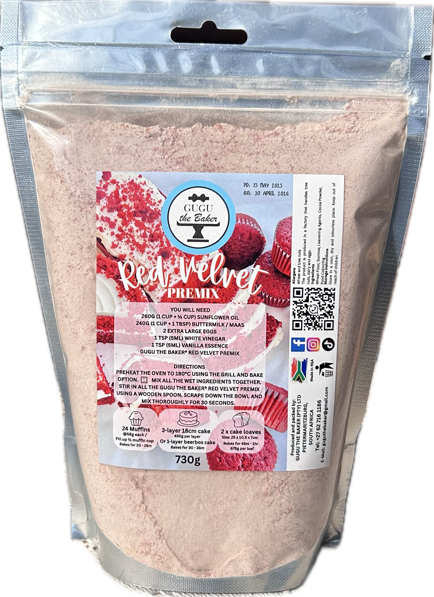 730g Red Velvet Premix