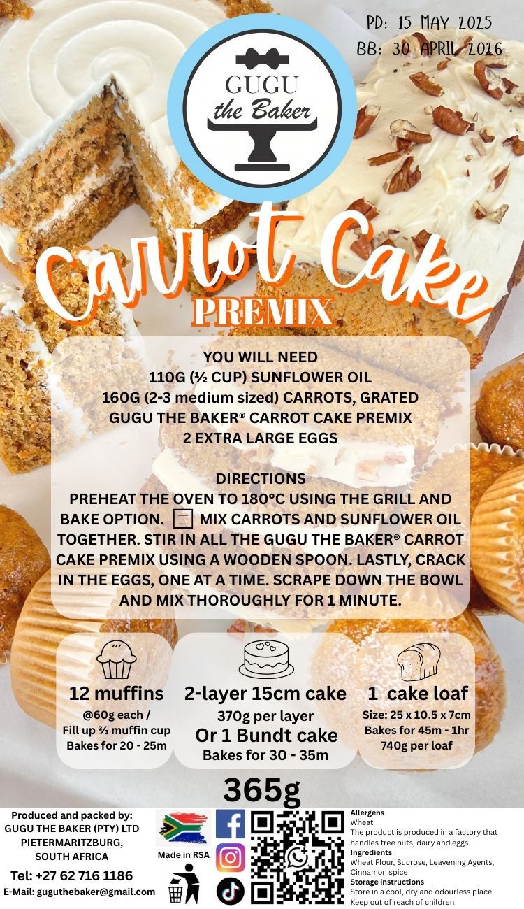 365g Carrot Cake Premix