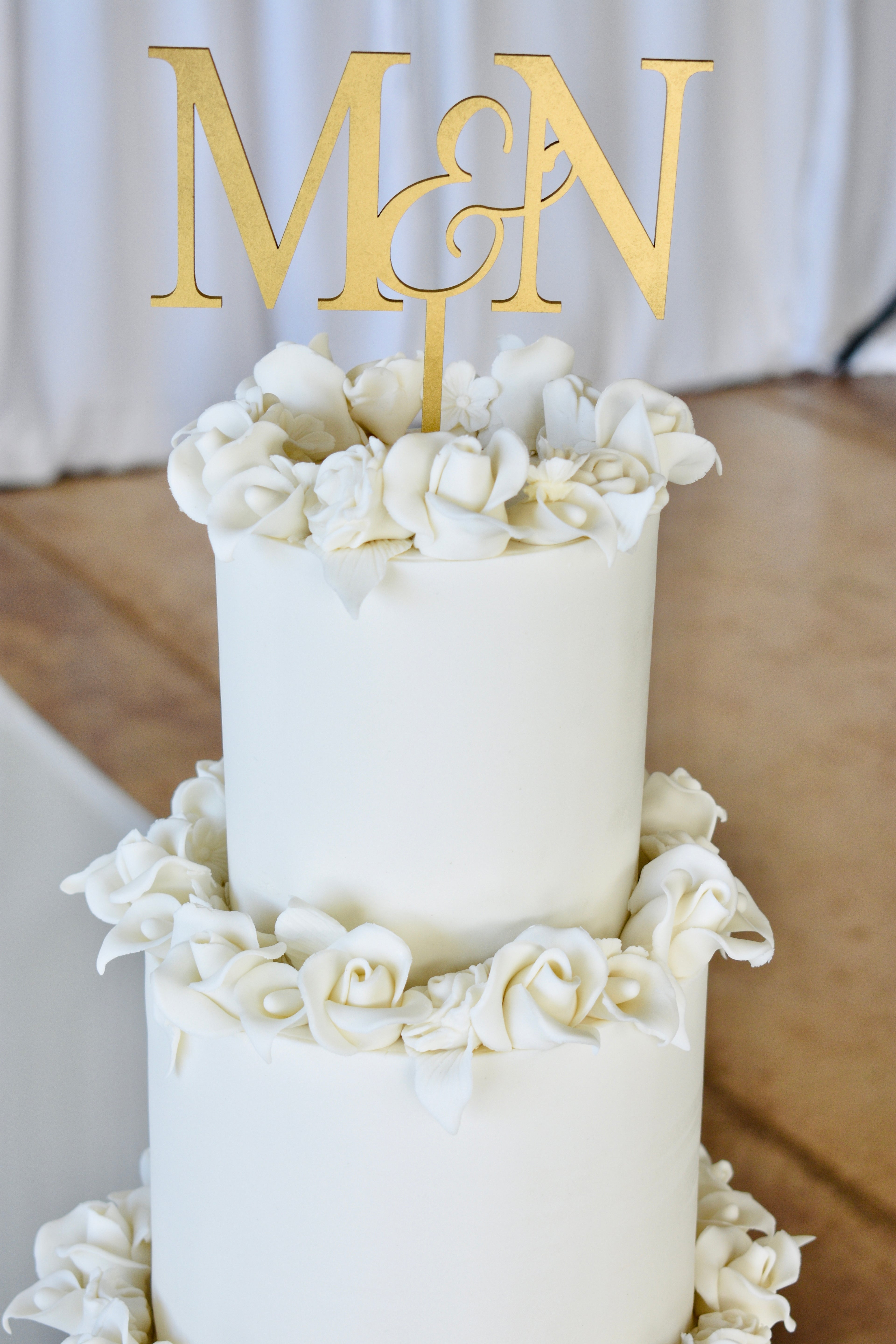 5 Tier White-on-white Wedding Cake