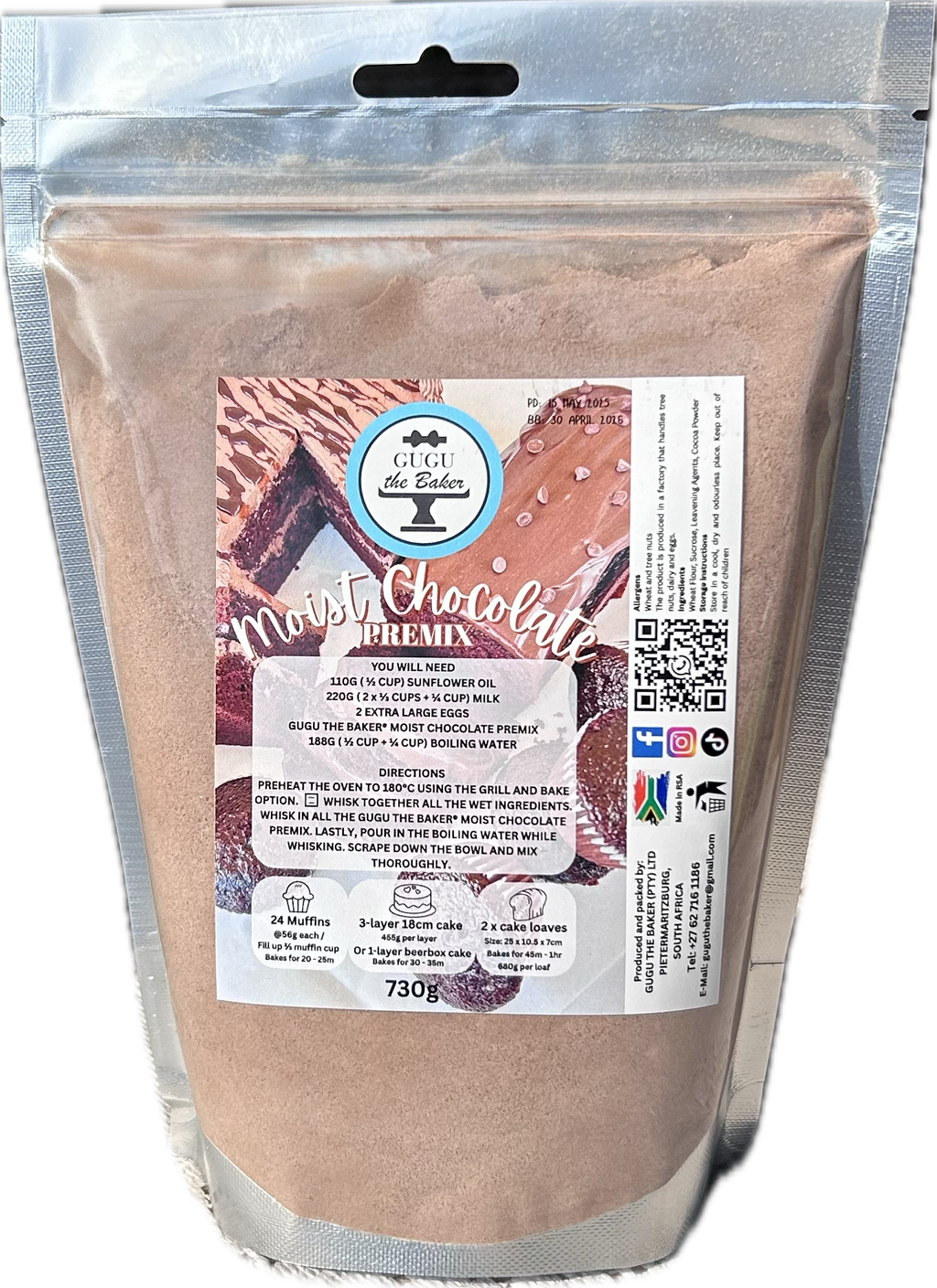 730g Moist Chocolate Cake Premix
