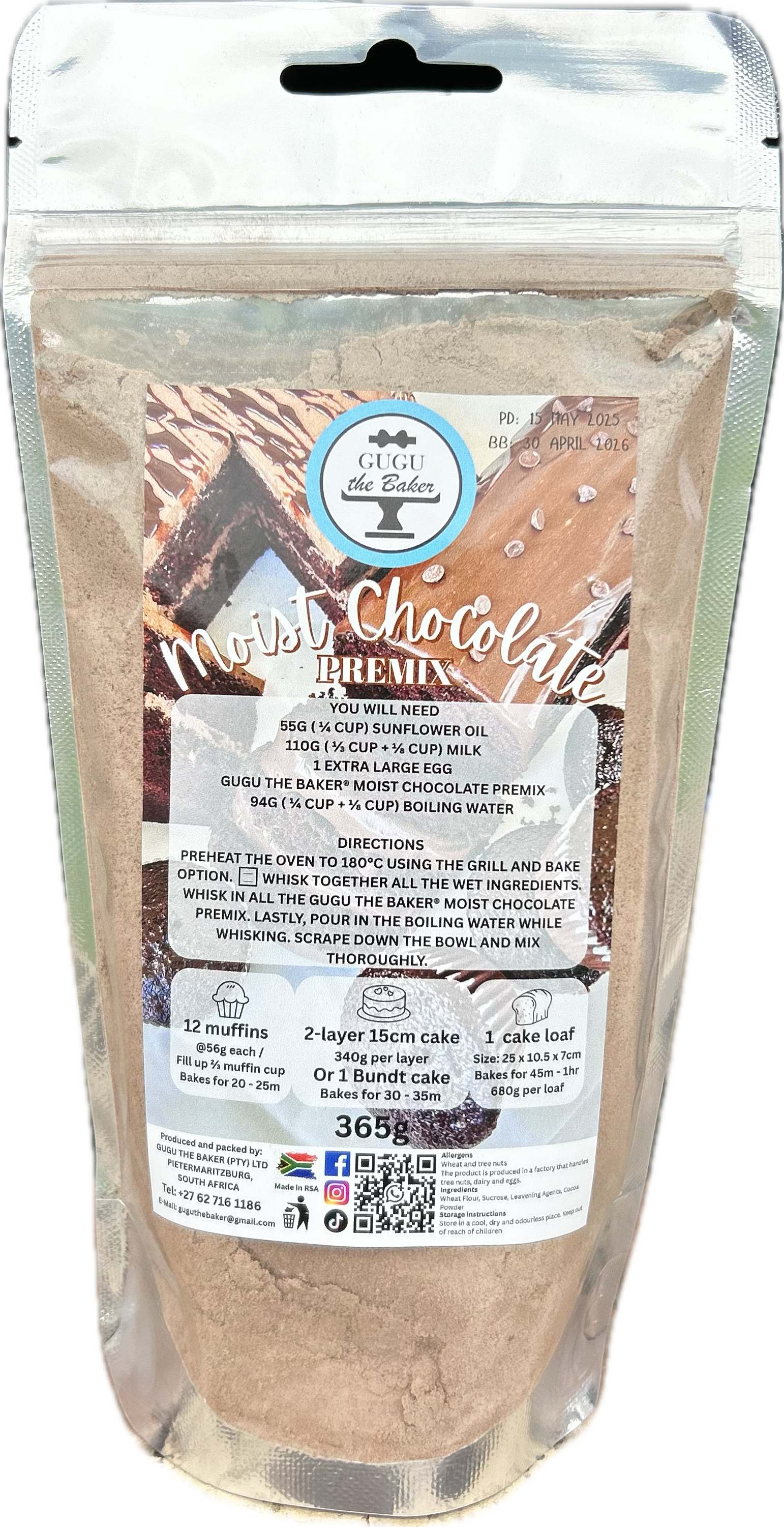 365g Moist Chocolate Premix