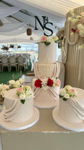 5 Tier Vintage Style Wedding Cake