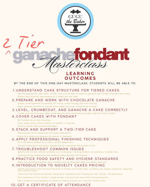 2 Tier Ganache|Fondant Masterclass