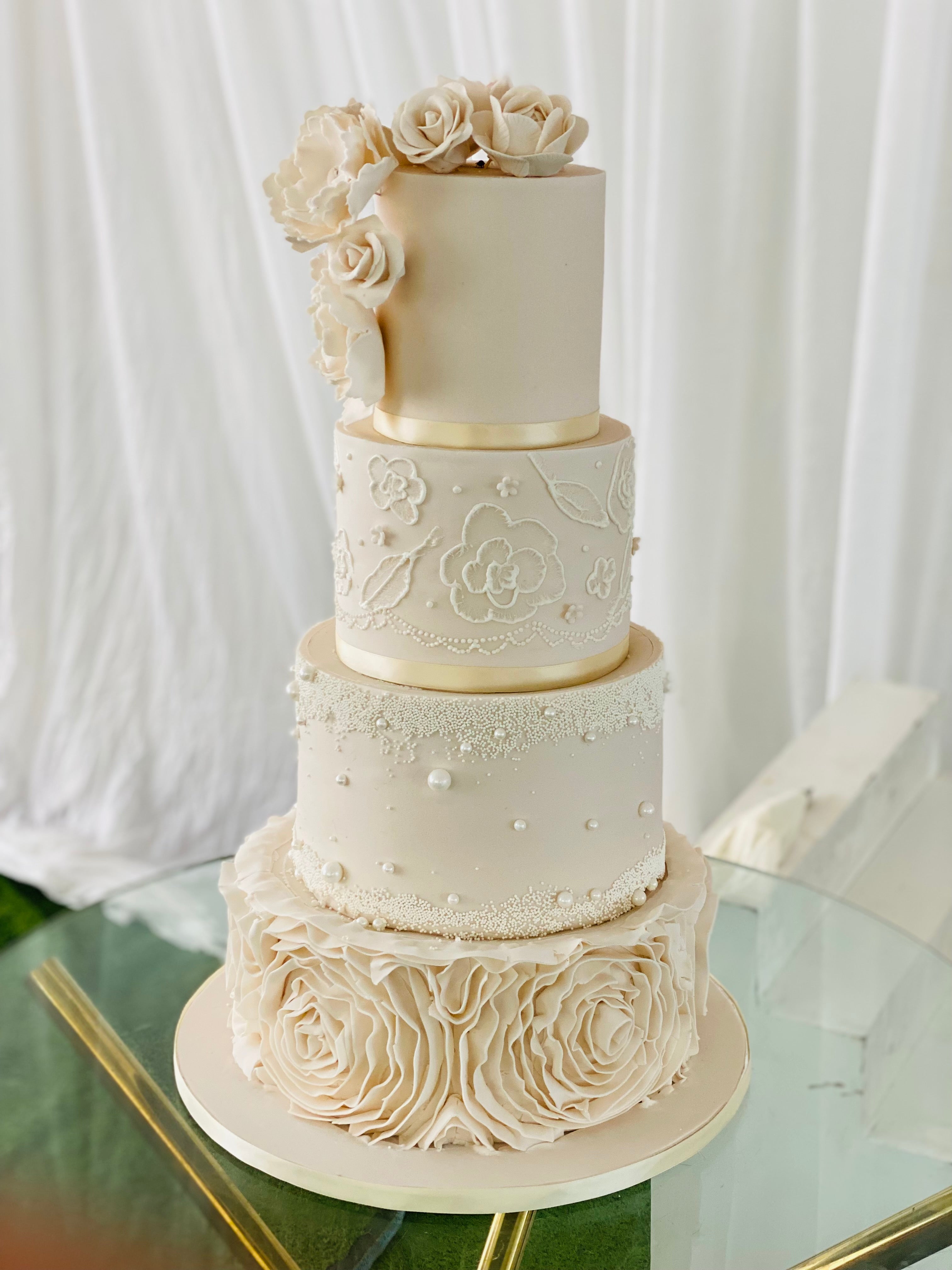 4 Tier Regal Wedding Cake