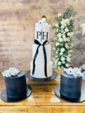 5 Tier B/W Wedding Cake